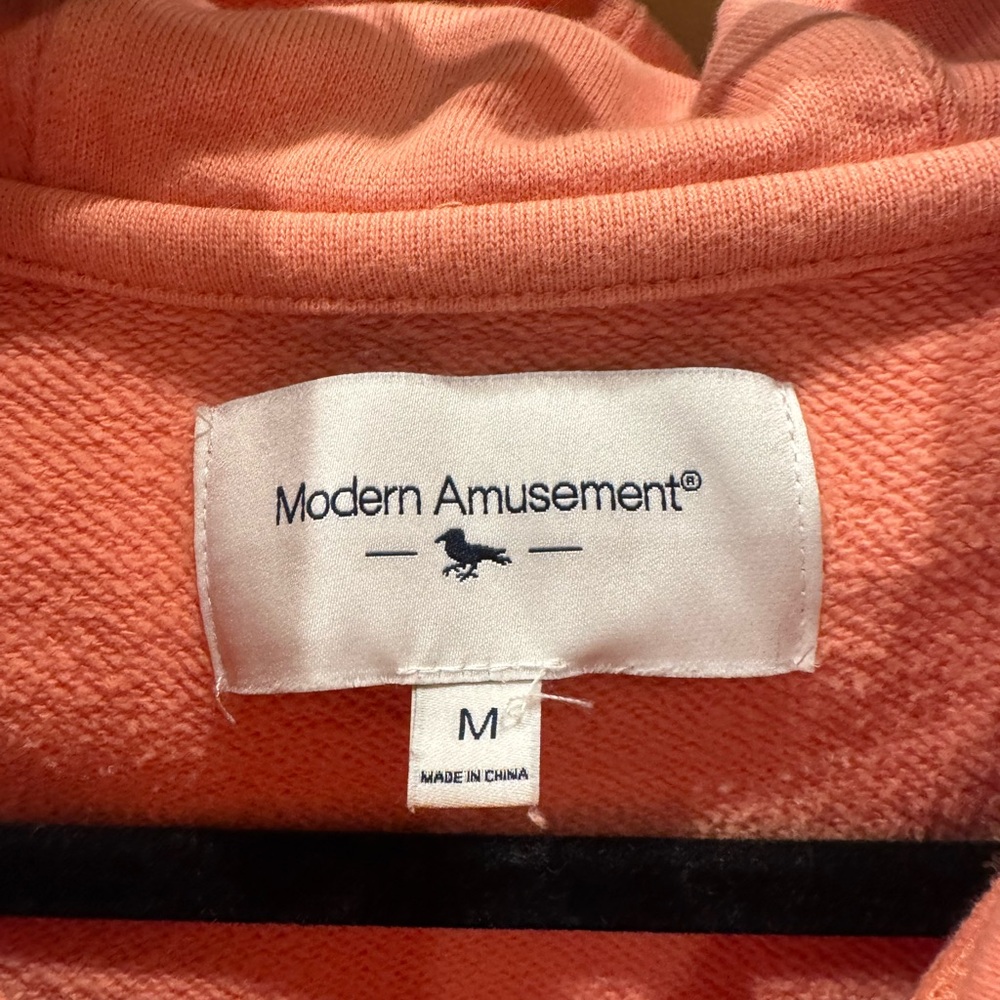 Modern Amusement: Cozy Peach Hoodie size Medium - Picture 3 of 6